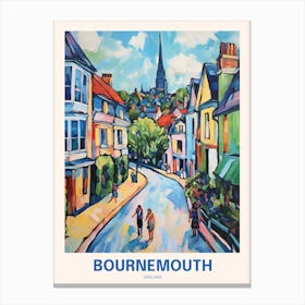 Bournemouth England 5 Uk Travel Poster Canvas Print