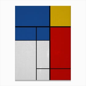 Primary plains with grid no.1 Canvas Print