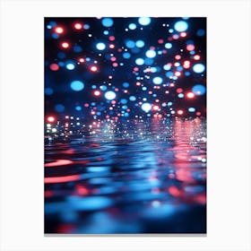 Water Reflection With Lights Canvas Print