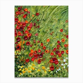 Poppies In The Garden Canvas Print