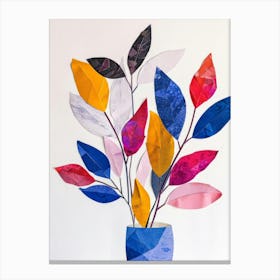 Origami Leaves Canvas Print