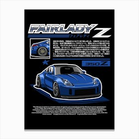 Fairlady Z Blue Canvas Print