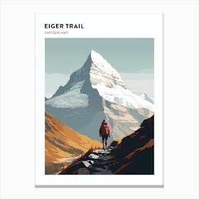 Eiger Trail Switzerland 1 Hiking Trail Landscape Poster Canvas Print