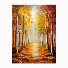 Autumn Forest Path Canvas Print