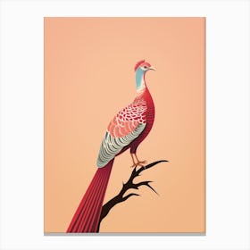 Minimalist Pheasant 5 Illustration Canvas Print