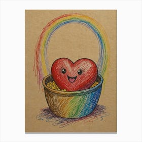 Rainbow Heart 18 Canvas Print