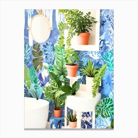 Tropical Bathroom 4 Canvas Print