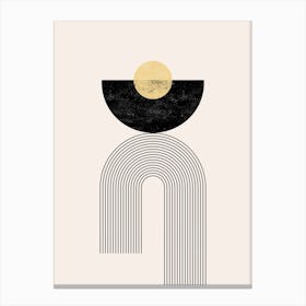 Minimal Rainbow (Mid-Century) Canvas Print