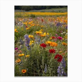 Wildflowers In The Field Canvas Print