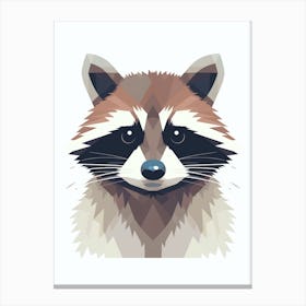 Raccoon Cute Illustration 8 Canvas Print