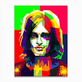 David Gilmour Pink Floyd Classic Rock Art WPAP Canvas Print