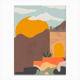 Desert House Terracota Canvas Print