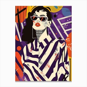 Abstract Fashion Illustration Canvas Print