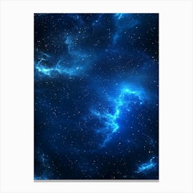 Blue Space Background 1 Canvas Print