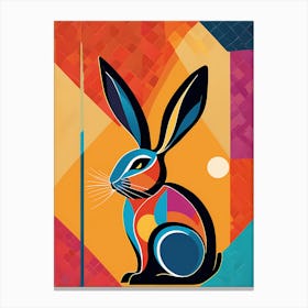 Rabbit Against Abstract background, 1461 Canvas Print
