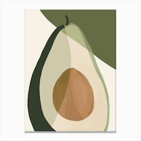 Avocado Close Up Illustration 9 Canvas Print