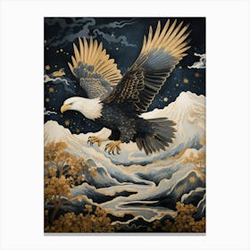 Eagle 2 Gold Detail Painting Canvas Print