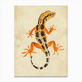 Orange Red Leopard Gecko5 Canvas Print