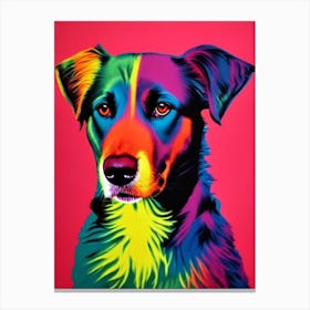 Flat Coated Retriever Andy Warhol Style dog Canvas Print