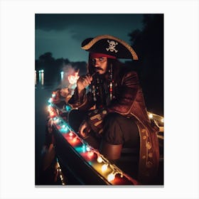 Pirate On A Boat Canvas Print