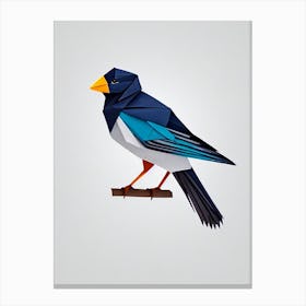 Sparrow 1 Origami Bird Canvas Print