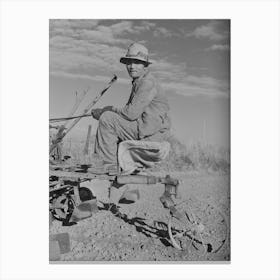 Farmer, Black Canyon Project, Canyon County, Idaho By Russell Lee Canvas Print