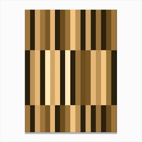 Striped Pattern Neutral Brown Shades Canvas Print