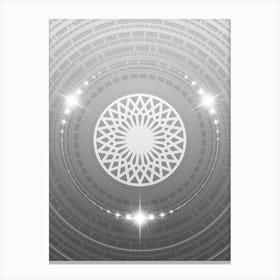 Geometric Glyph in White and Silver with Sparkle Array n.0220 Canvas Print