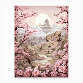 Cherry Blossom Victorian Style 0 Canvas Print