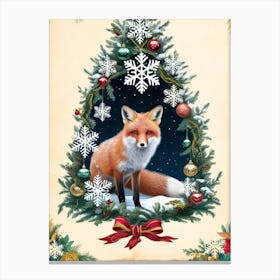 William Morris Christmas Fox 10 Canvas Print