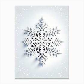 Snowflakes, In The Snow, Snowflakes, Marker Art 2 Canvas Print