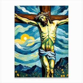 Jesus On The Cross 2 Canvas Print