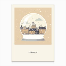 Glasgow United Kingdom Snowglobe Poster Canvas Print