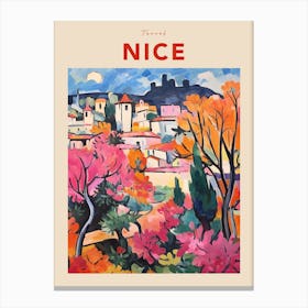 Nice France 6 Fauvist Travel Poster Canvas Print