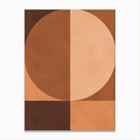 Brown geometric art 7 Canvas Print