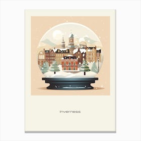 Inverness United Kingdom Snowglobe Poster Canvas Print