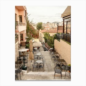 Greek Cafe in the Plaka of Athens Canvas Print