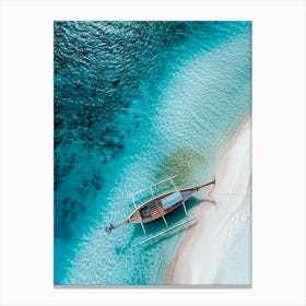 Boat On The Beach Canvas Print