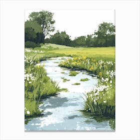 River In The Meadow 2 Canvas Print