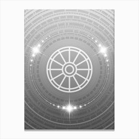 Geometric Glyph in White and Silver with Sparkle Array n.0328 Canvas Print