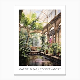 Garfield Park Conservatory 2 Chicago Watercolour Travel Poster Canvas Print