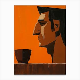 Man With A Cup Canvas Print