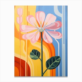 Freesia Flower 2 Hilma Af Klint Inspired Pastel Flower Painting Canvas Print