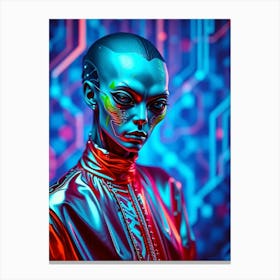 Alien Glossy Portrait-3 Canvas Print