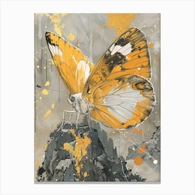 Butterfly Precisionist Illustration 4 Canvas Print