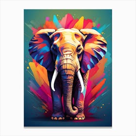 Colorful Elephant 1 Canvas Print