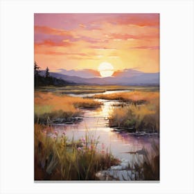 Sunset In The Marsh 1 Canvas Print