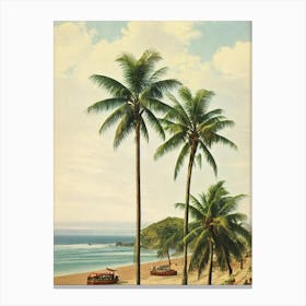 Anjuna Beach Goa India Vintage Canvas Print