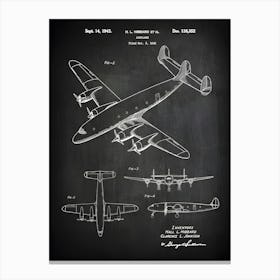 Lockheed Constellation Aircraft Airplane Blueprint Aviation Gifts Aviation Blueprint Airplane Print Plane Airplane Gift Va3521 Canvas Print