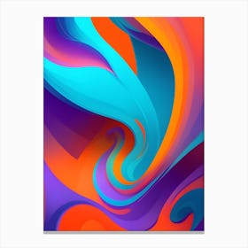 Abstract Colorful Waves Vertical Composition 58 Canvas Print